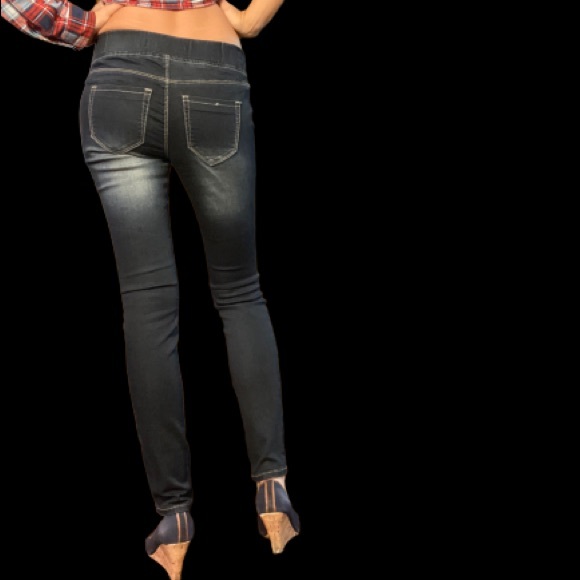 ZCO Skinny Jeans Size 1 Dark Blue with Light Blue Wash Juniors - Picture 3 of 6